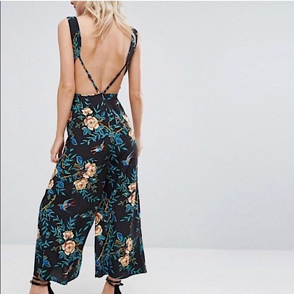 ASOS Brave Soul Floral Sleeveless Jumpsuit - Picture 2 of 7
